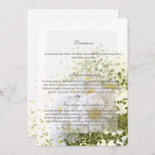 Daisies in Love Editable Wedding Bouquet Direction Invitation