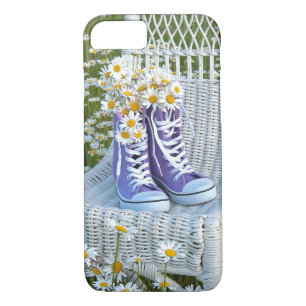 Daisies in purple sneakers iPhone 8/7 case