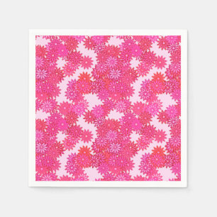 Daisies in shades of pink and fuchsia napkins