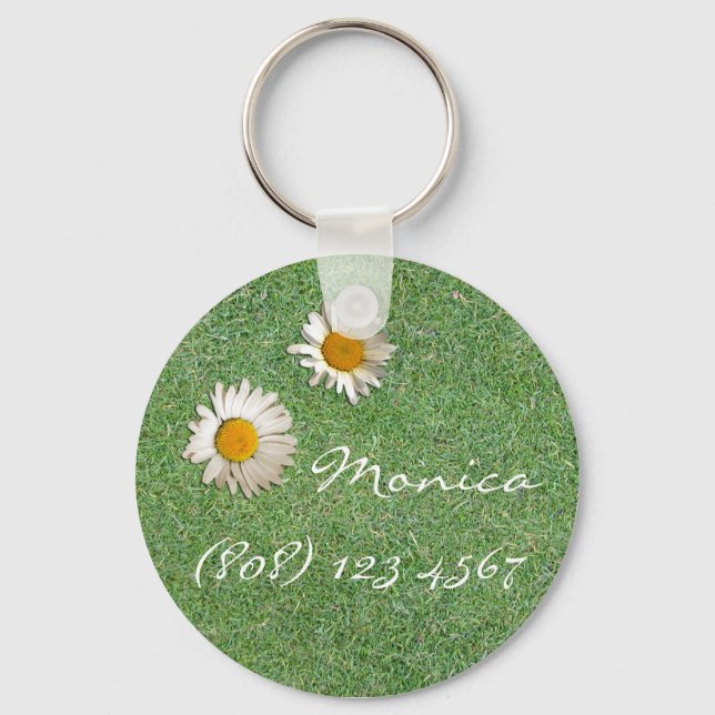 Daisies in the Grass Keychain (Front)