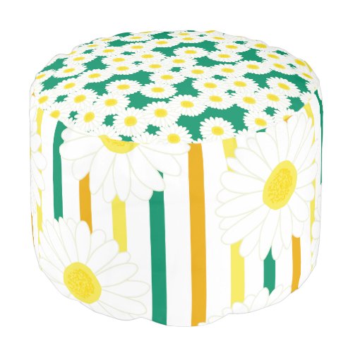 Daisies In The Wild Pouf