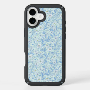 Daisies in white and blue on sea glass iPhone 16 plus case