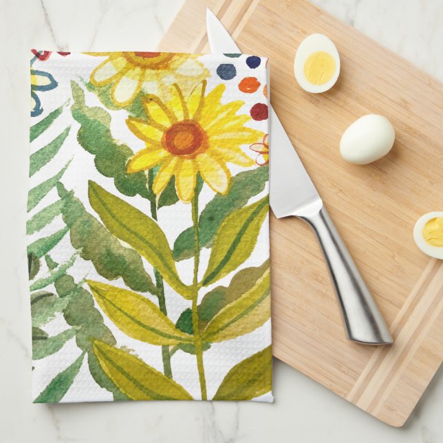 Daisies Kitchen Towel (Quarter Fold)