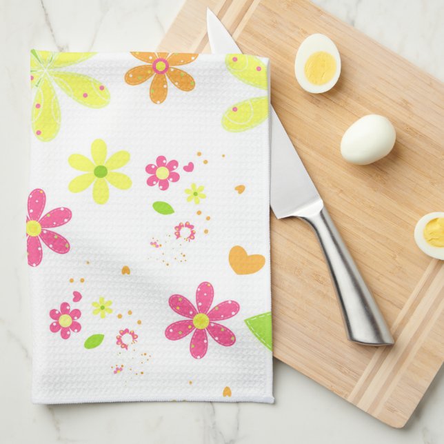 Daisies Kitchen Towel (Quarter Fold)