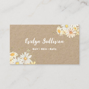 Daisies kraft business card