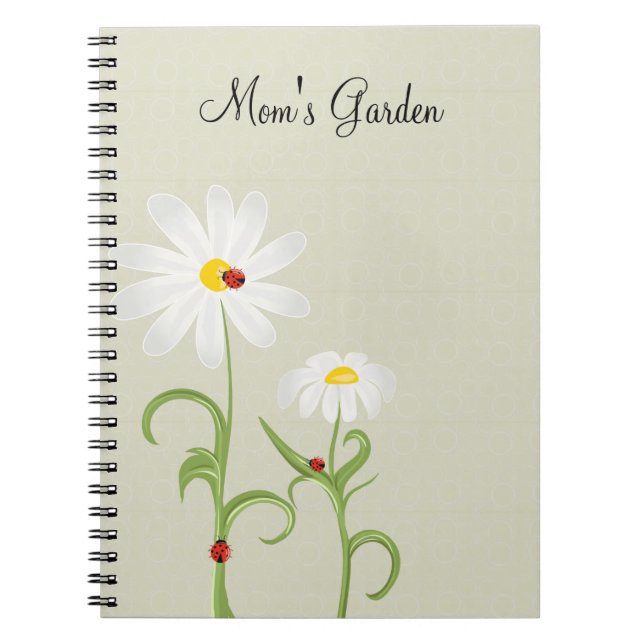 Daisies Ladybugs Personalized Journal (Front)