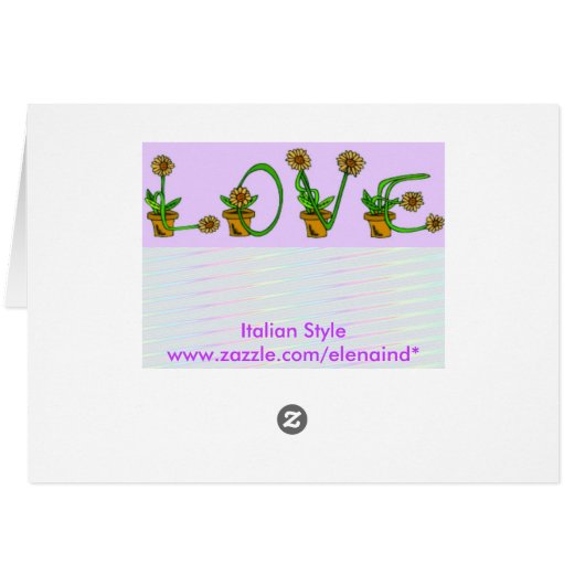 Daisies Love Card (Back Horizontal)
