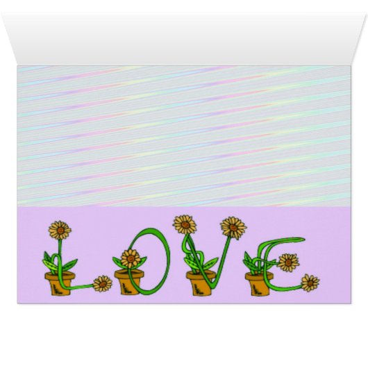 Daisies Love Card (Inside Horizontal (Bottom))