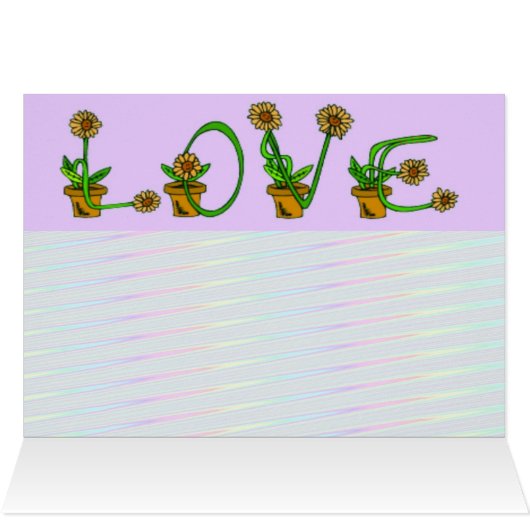 Daisies Love Card (Inside Horizontal (Top))