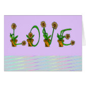 Daisies Love Card (Front Horizontal)