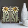 Daisies Love Wall Decor Art Nouveau Vintage Deco Ceramic Tile