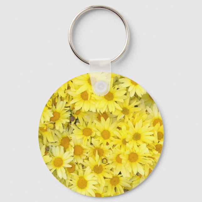 Daisies Make Me Happy Keychains (Front)