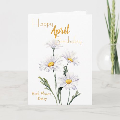 Daisies March Birth Flower Birthday Card