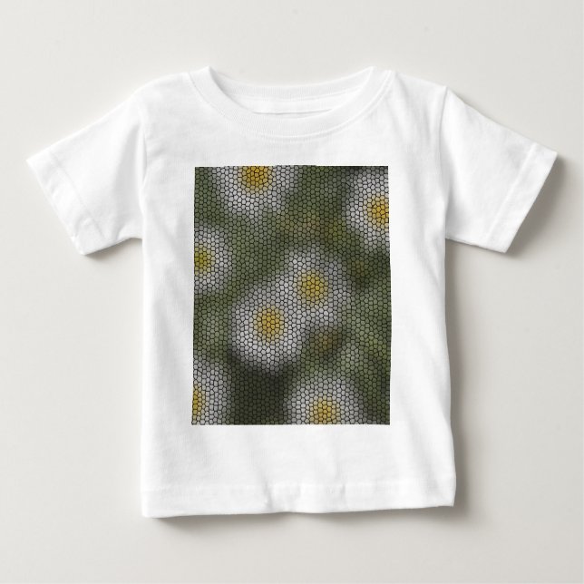 Daisies modern artistic style baby T-Shirt (Front)