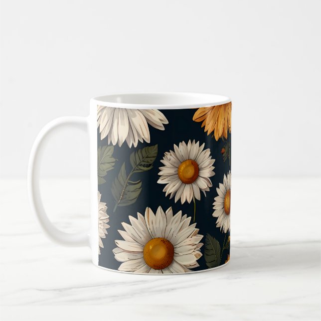 Daisies Mugs Pattern Design  (Left)