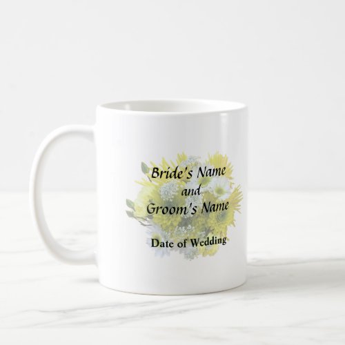 Daisies Mums and Queen Annes Lace Bouquet Coffee Mug