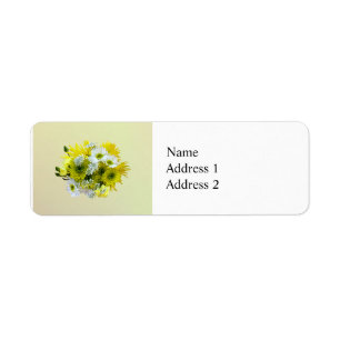 Daisies, Mums and Queen Anne's Lace Bouquet Label