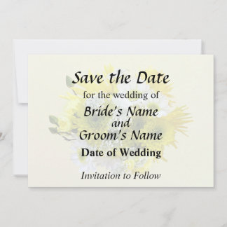 Daisies, Mums and Queen Anne's Lace Bouquet Save The Date