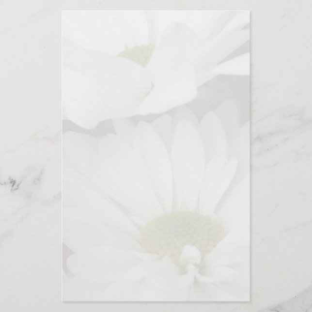 Daisies-Muted Floral Stationery (Front)