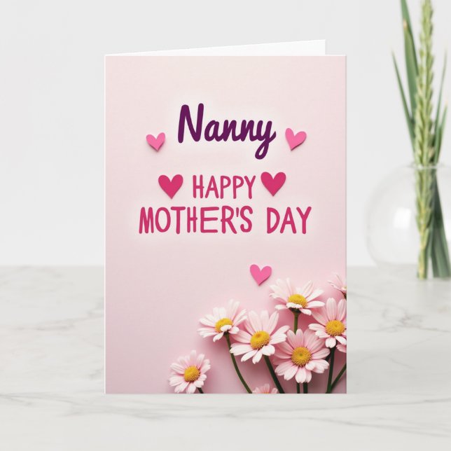 Daisies Nanny Mothers Day Card (Front)