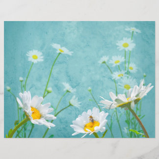 Daisies on a blue background