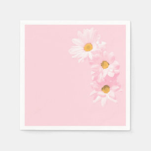 Daisies on a pink background napkins