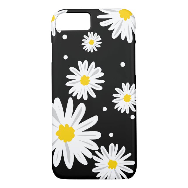 Daisies on Black Case-Mate iPhone Case (Back)