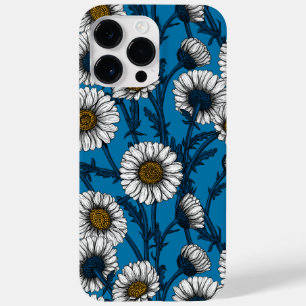 Daisies on blue Case-Mate iPhone 14 pro max case