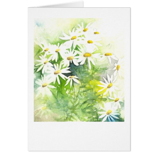 Daisies on green cards (Front)