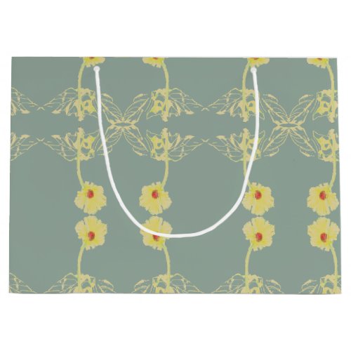 Daisies on Grey All Occasions Large Gift Bag