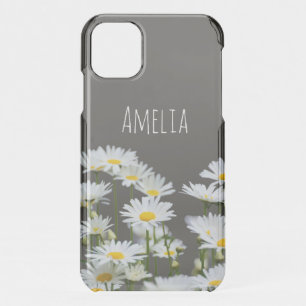 Daisies on Grey Personalised iPhone 11 Case