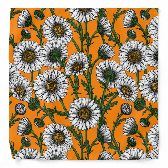 Daisies on orange bandana (Front)