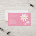 Daisies on Pink Calling Card | Zazzle