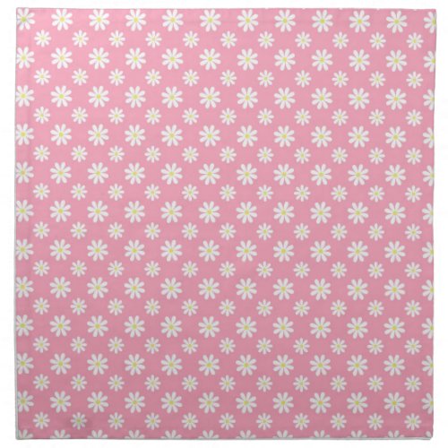 Daisies on Pink Pattern Napkin