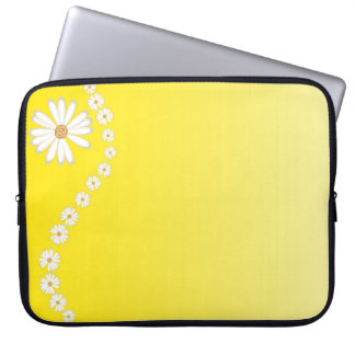 Daisies On Yellow Laptop Computer Sleeve