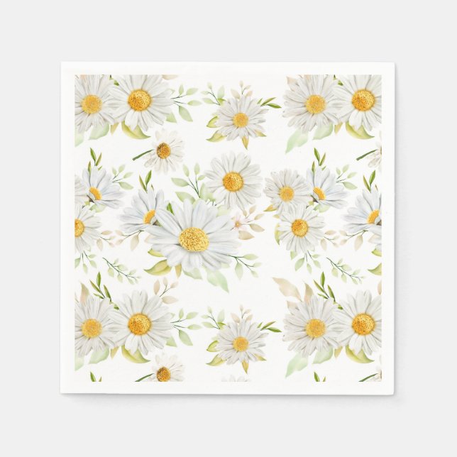 Daisies Paper Napkins (Front)
