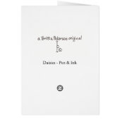 Daisies - Pen & Ink Cards (Back)