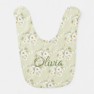 Daisies Personalized  Baby Bib