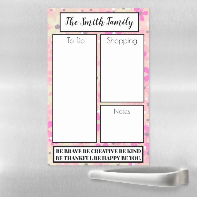 Daisies Personalized Motivational Quote Magnetic Dry Erase Sheet (In Situ)