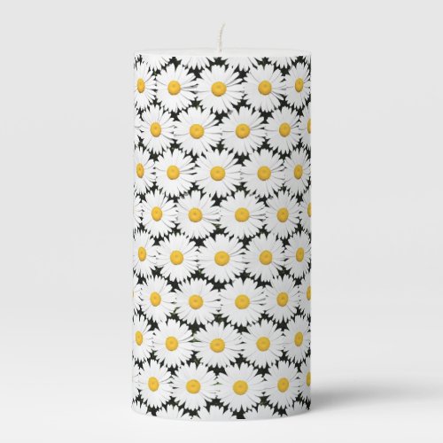 Daisies Pillar Candle