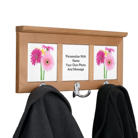 Daisies Pink Coat Rack (In Situ)