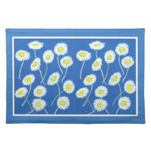 Daisies Placemat, Blue, White, Yellow Placemat