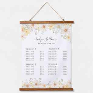 Daisies Price List Hanging Tapestry