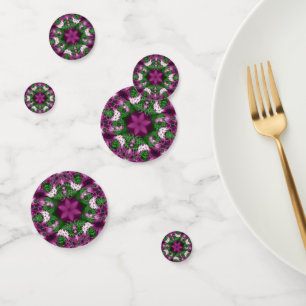 Daisies Purple and Green Fractal Art Confetti