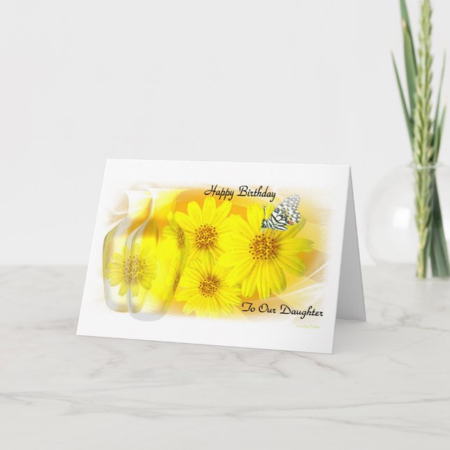 Daisies Reflected - Happy Birthday Daughter Card (Front)
