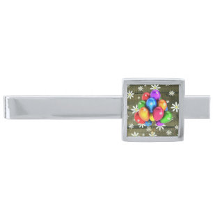 Daisies Rustic Barn Board Party Balloons Silver Finish Tie Bar