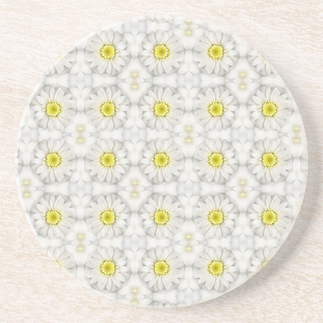 Daisies Sandstone Coaster (Front)