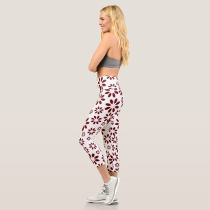 Daisies Simple Stylish Women's  Capri Leggings