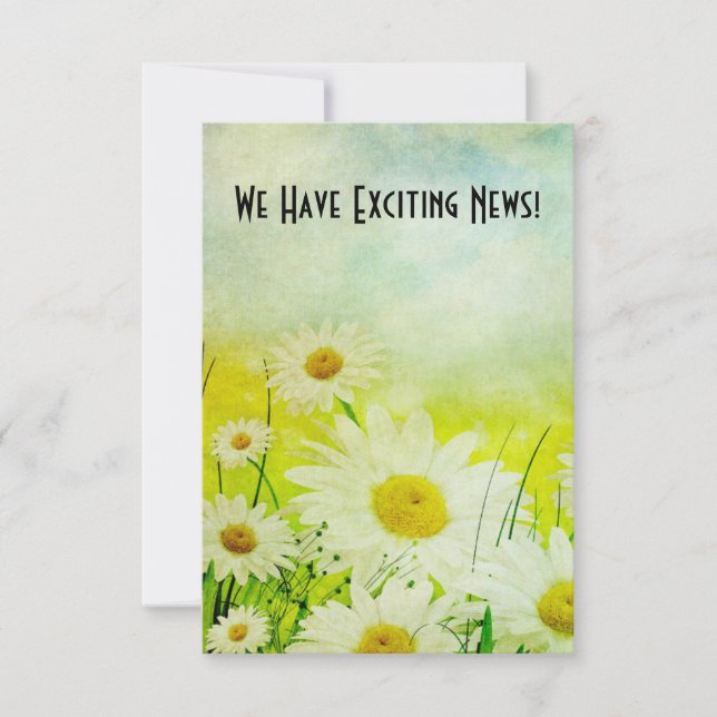 Daisies Vintage Save The Date (Front)