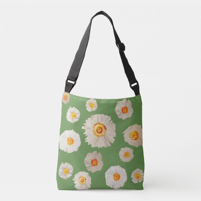 Daisies watercolor  drawing Tote Bag (Front)